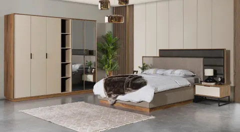 Asya 6 Doors Bedroom Set