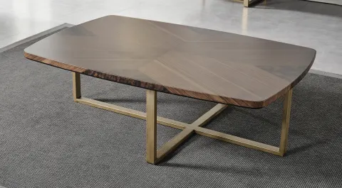 Meyra Gold Metal Leg Coffee Table