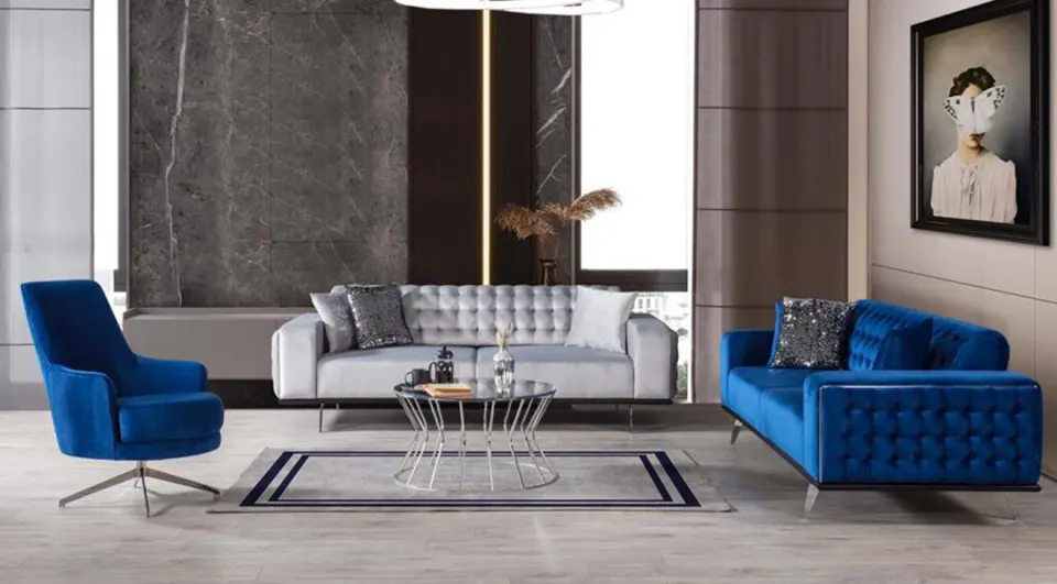 Rio Metal Leg Sofa Set
