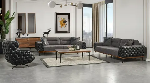Palvin Metal Leg Sofa Set