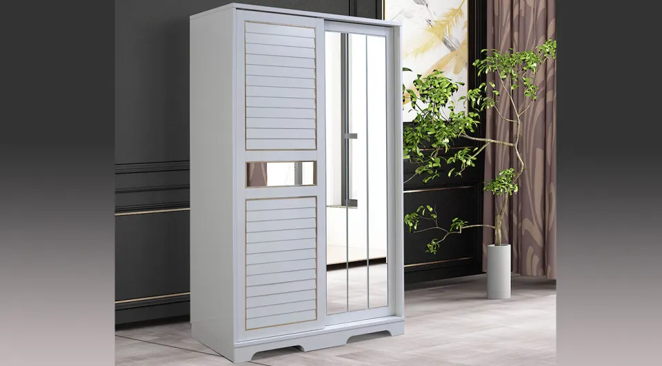 Abelia White Sliding Door Wardrobe