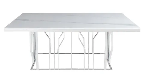 Venetian Silver Metal Leg Table