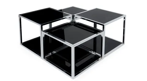 Bulmaca Silver Metal Leg Coffee Table
