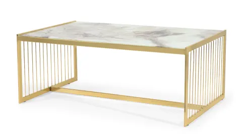 Milas Gold Metal Leg Center Table