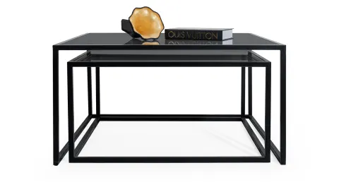 Prada Black Metal Leg Center Table