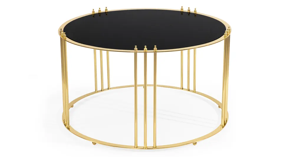 Royal Gold Metal Leg Center Table