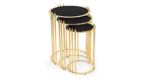 Royal Gold Metal Leg Nesting Table