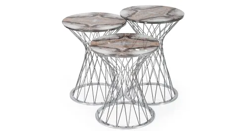 Sandra Marble Pattern Nesting Table