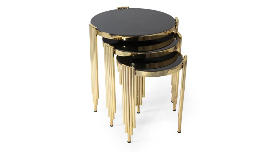 Side Gold Leg Nesting Table