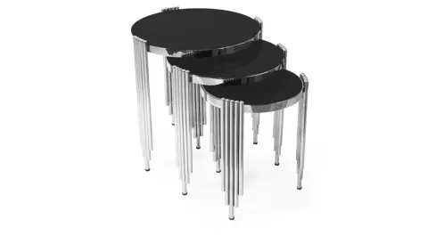 Side Silver Nesting Table