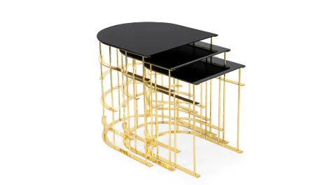 Venus Gold Nesting Table