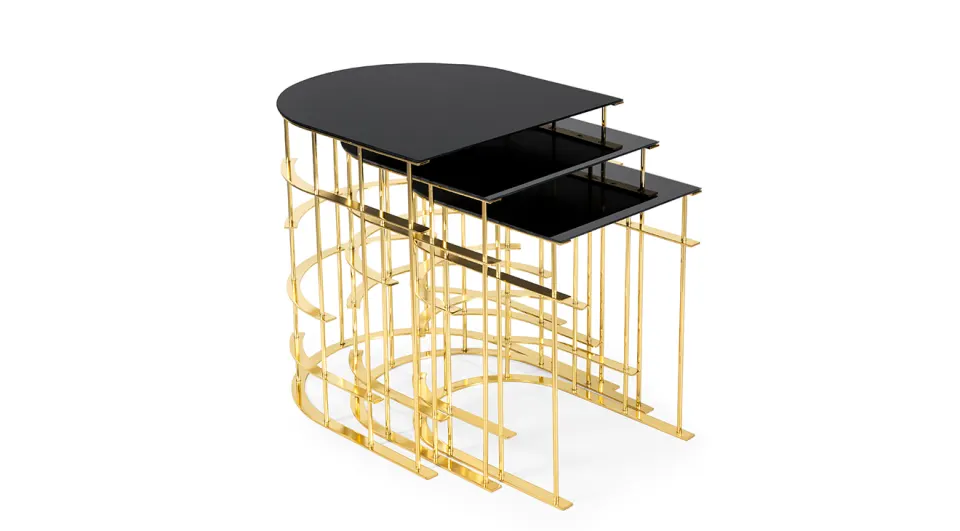 Venus Gold Nesting Table