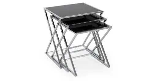 X Zen Silver Nesting Table