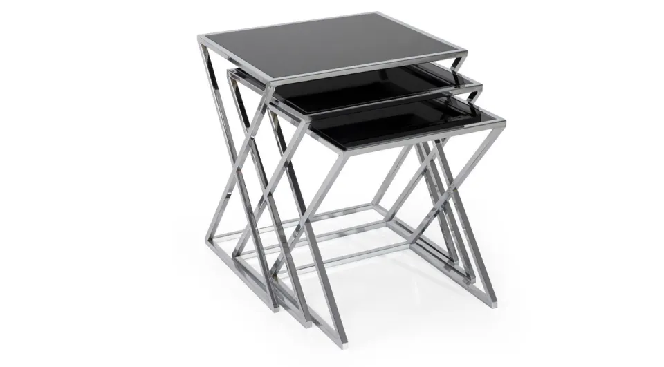 X Zen Silver Nesting Table
