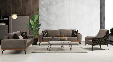 Best Black Metal Leg Sofa Set