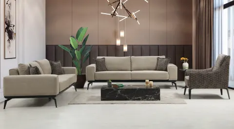 Best Black Metal Leg Sofa Set