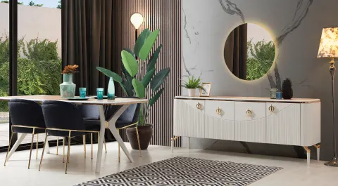 Rio Gold Leg Dining Room Set