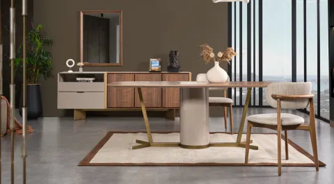 Golf Wooden Leg Dining Room Set