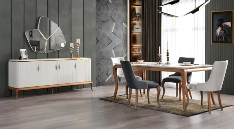 Sedir Wooden Leg Dining Room Set
