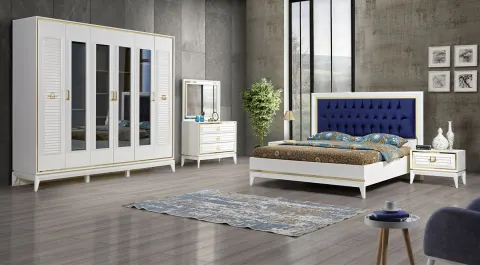 Yagmur Moonstone 6 Door Bedroom Set