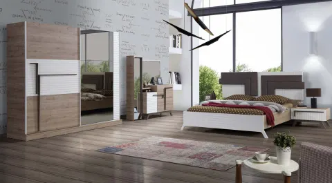 Zeytindalı Sliding Door Bedroom Set