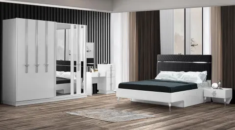 Ege Moonstone Sliding Door Bedroom Set