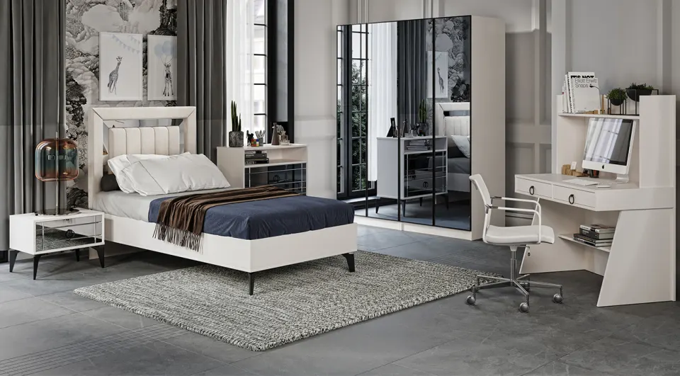 Beyoglu Moonstone 4 Doors Young Room Set