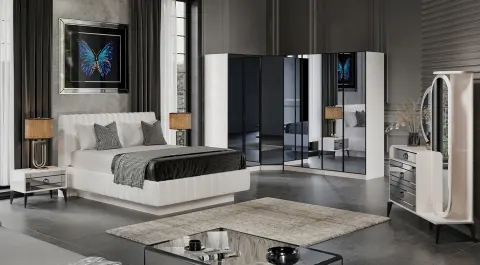 Beyoglu Corner Wardrobe Bedroom Set