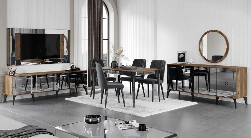 Beyoglu Walnut Dining Room Set