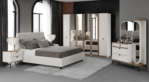Dragos Moonstone 6 Door Bedroom Set