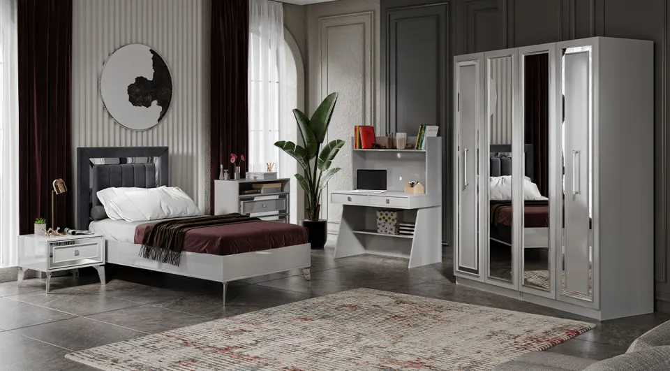 Uskudar Moonstone  4 Doors Young Room Set