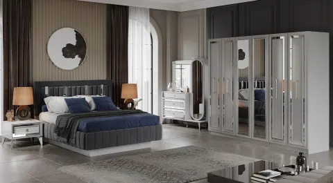 Uskudar Moonstone 6 Doors Bedroom Set