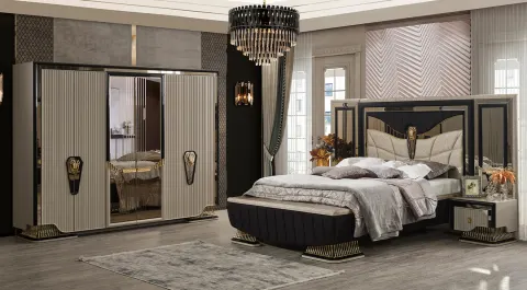 Vizyon Anthracite 6 Door Bedroom Set