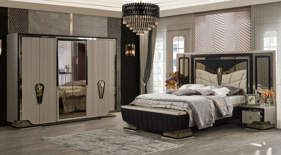 Vizyon Anthracite 6 Door Bedroom Set