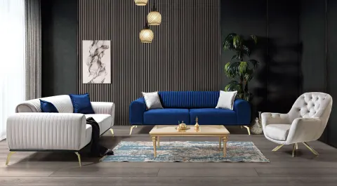 Baku Metal Leg Sofa Set