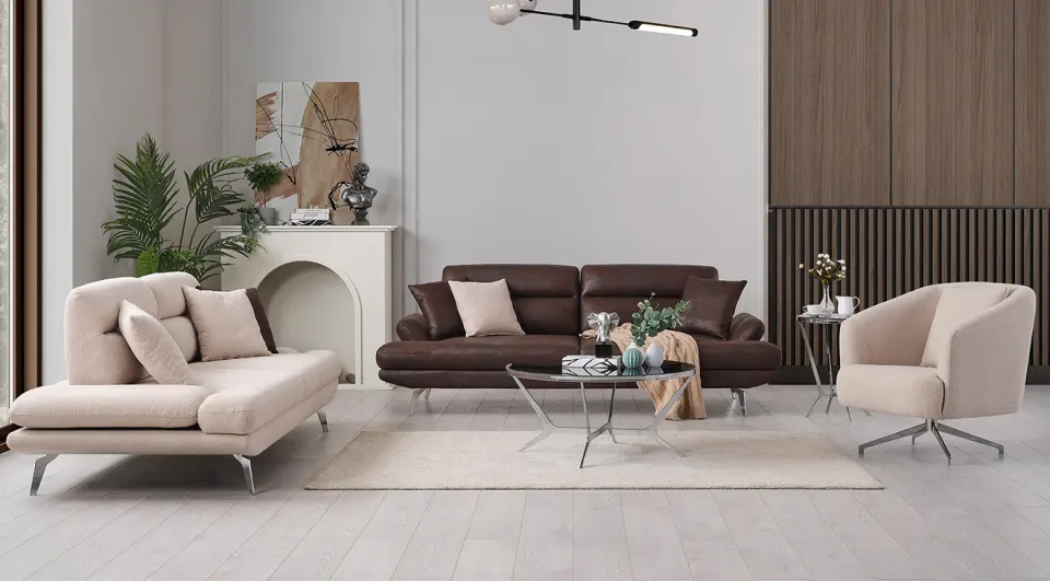 Fly Metal Leg Sofa Set
