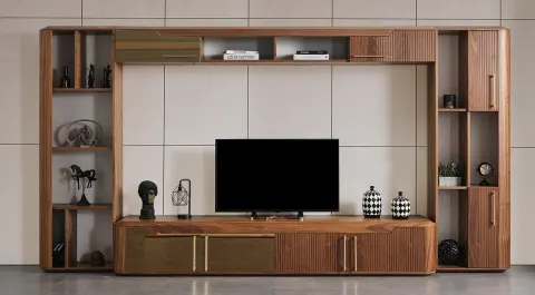 Lagertha Walnut TV Unit