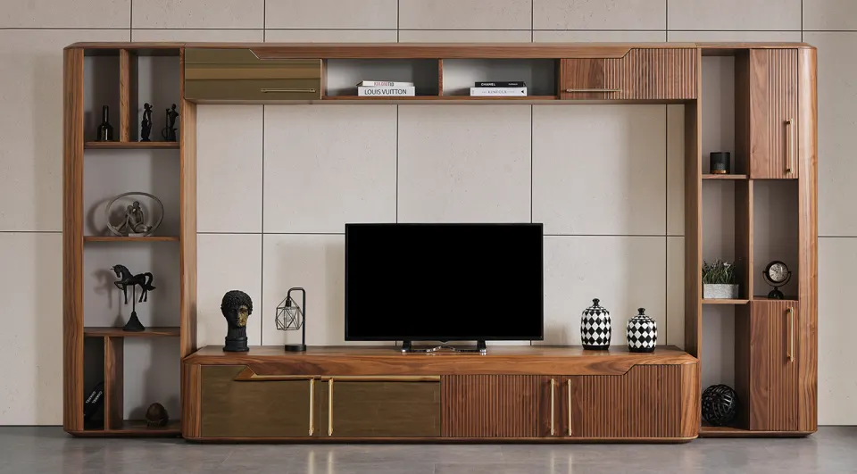 Lagertha Walnut TV Unit