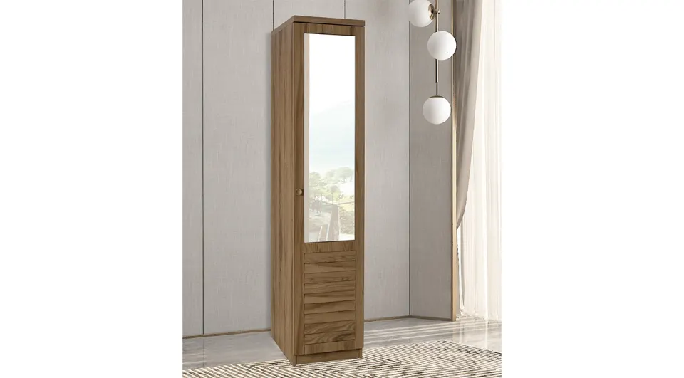 Puzzle Walnut 1 Doors Cabinet
