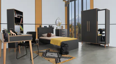 Alfa Anthracit Young Room Set