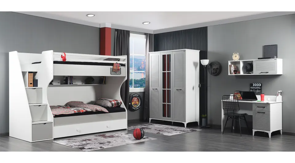 Silvia Moonstone Bunk Beds Young Room Set