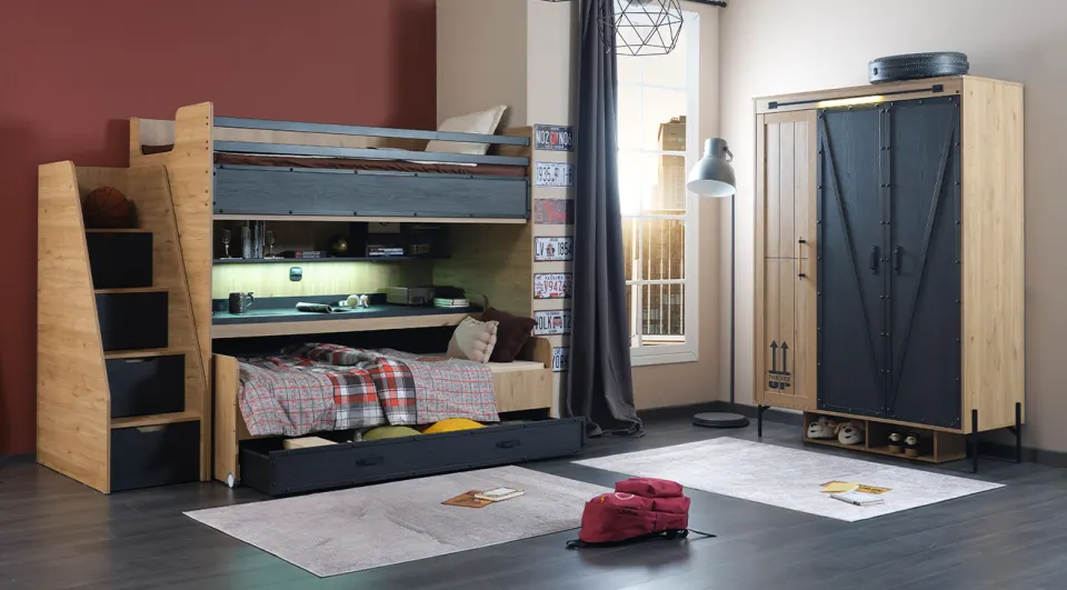 Petra Bunk Bed Young Room Set