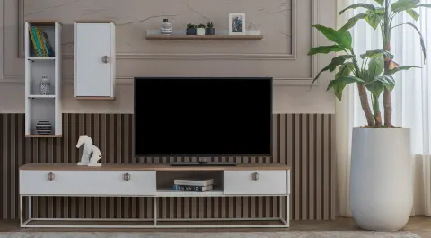Silva White Modern Tv Unit