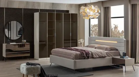 Bronze Moonstone 5 Doors Bedroom Set