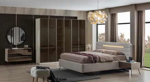 Bronze Moonstone 6 Doors Bedroom Set