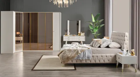 Asra Corner Wardrobe Bedroom Set