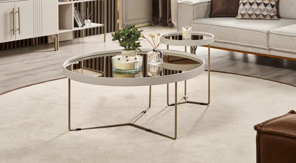 Eva Gold Metal Leg Coffee Table