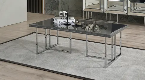 Inci Silver Metal Leg Coffee Table