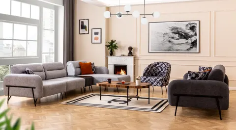 Relax USB-Enabled Corner Sofa Set
