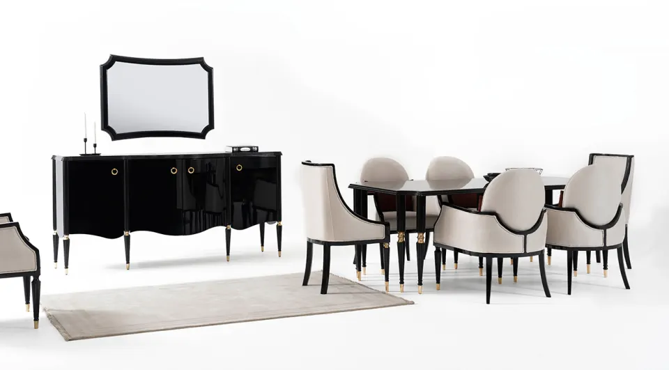 Bugatti Wooden Leg Dining Room Set